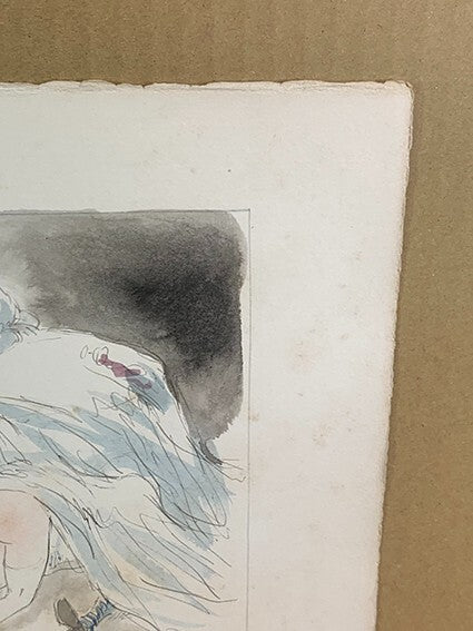 Louis Icart Original Watercolor On Paper - Felicia Ou Mes Fredaines Singed