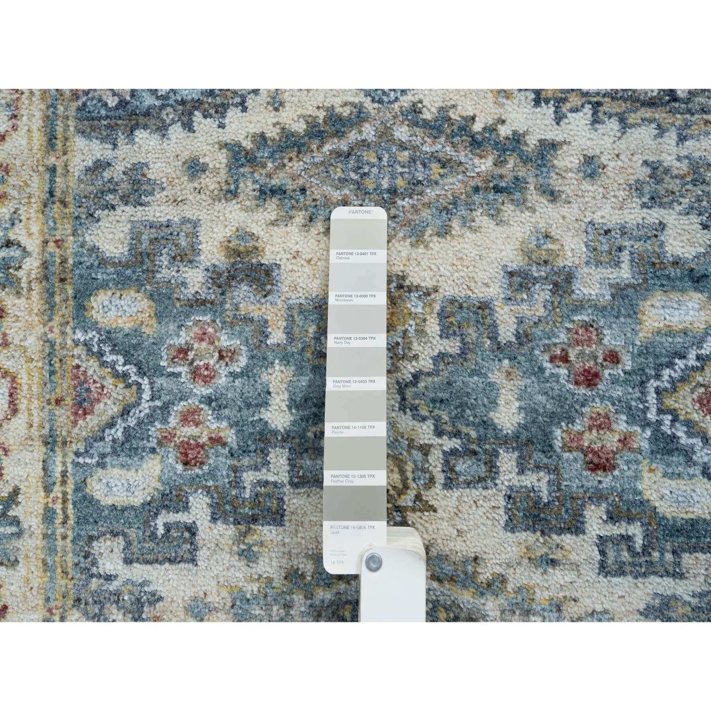 2'7"X11'10" Ivory Hand Knotted Reimagined Viss Design Runner Oriental Rug