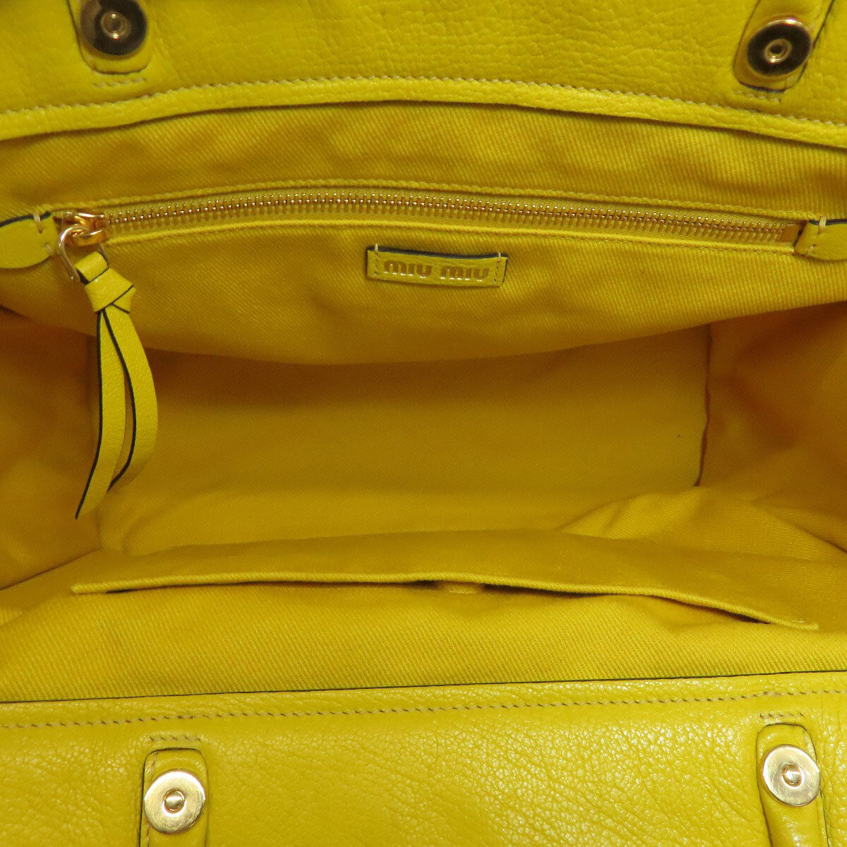 Miumiu Tote Bag Stripe 2Way Canvas