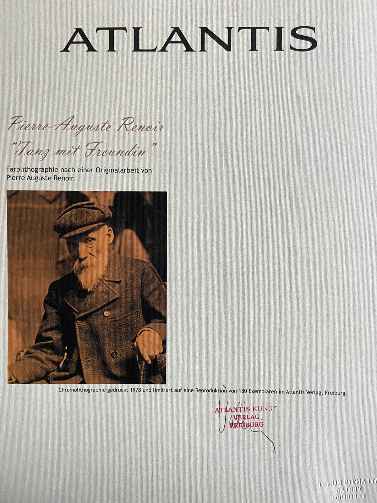 Pierre-Auguste Renoir Lithograph Coa Signed Numbered - Paul Gauguin Czanne