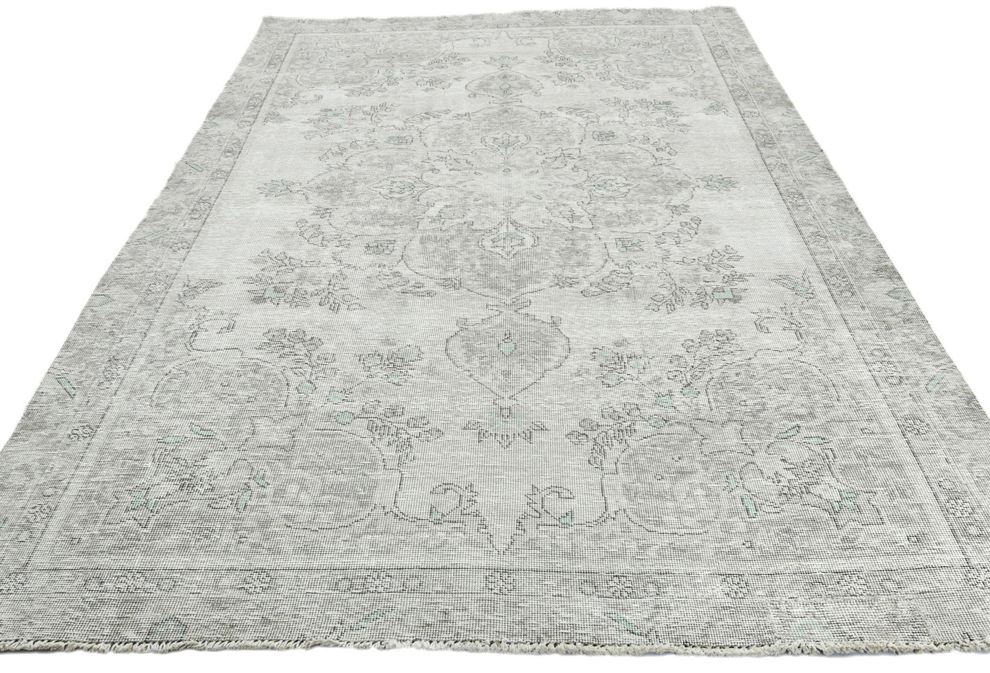 Antique Hand-Knotted Distressed Oriental Rug