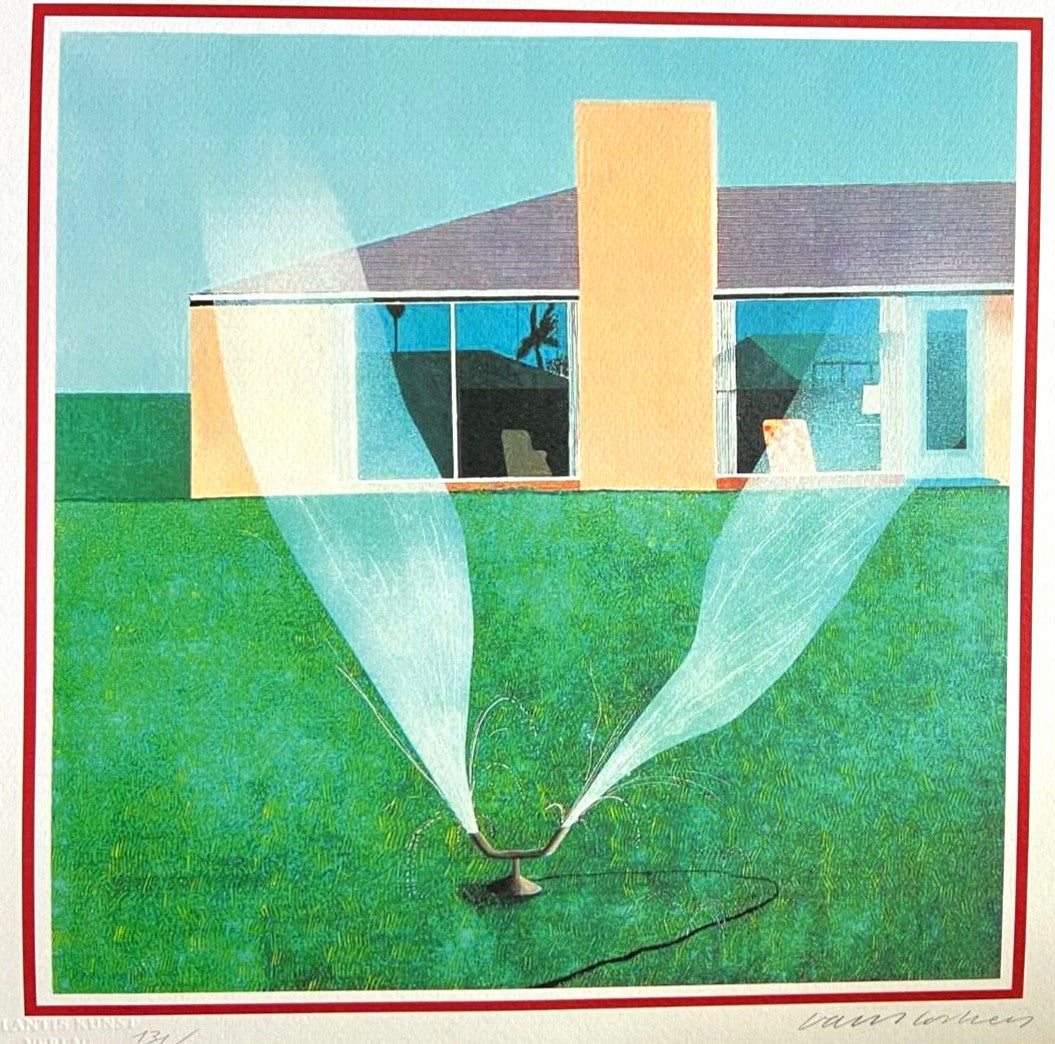 David Hockney Lithograph ( Signed Coa) Hand