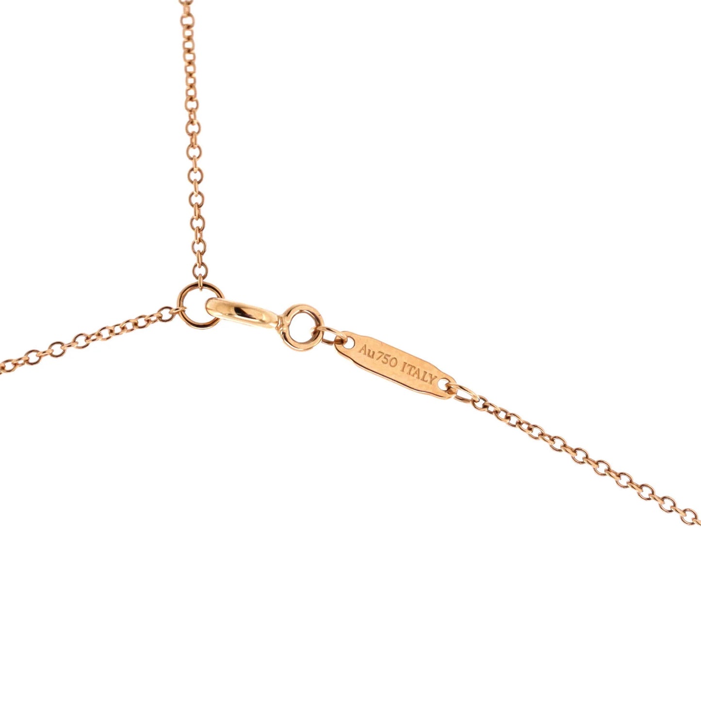 Tiffany & Co. T Smile Pendant Necklace 18K Rose Gold With Diamonds Mini