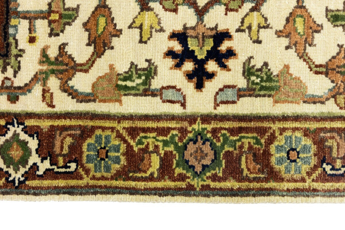 Heriz Serapi Oriental Runner Rug Geometric Design