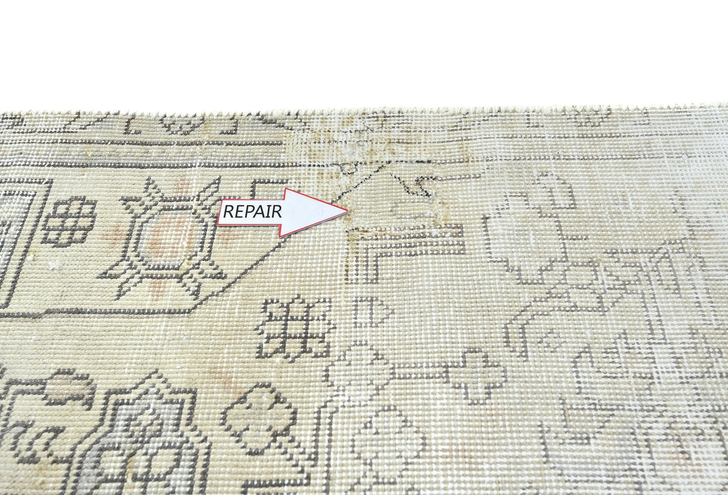Antique Distressed Oriental Rug Classic Floral