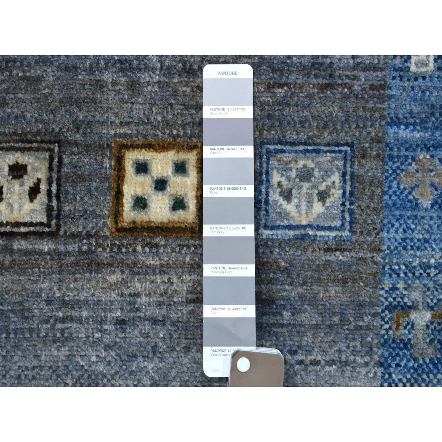 5'8"X7'10" Gray Kashkuli Gabbeh Nomadic Design Pure Wool Hand-Knotted Rug