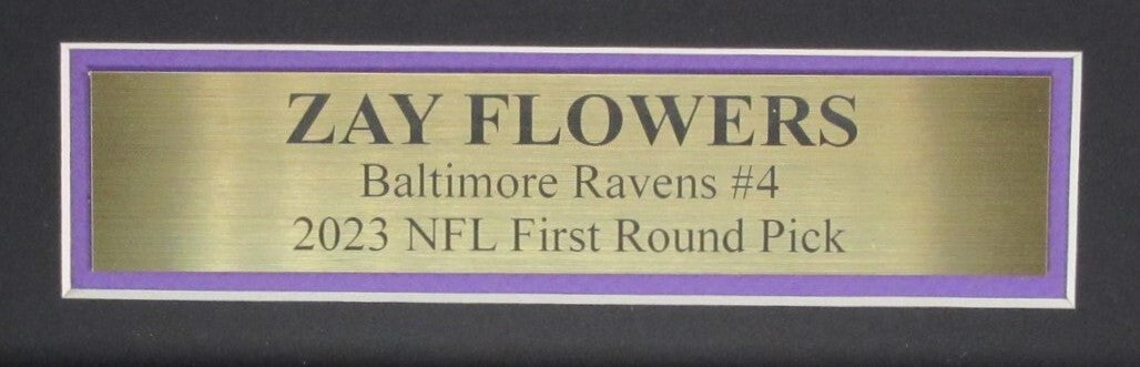 Zay Flowers Autographed Purple Football Jersey