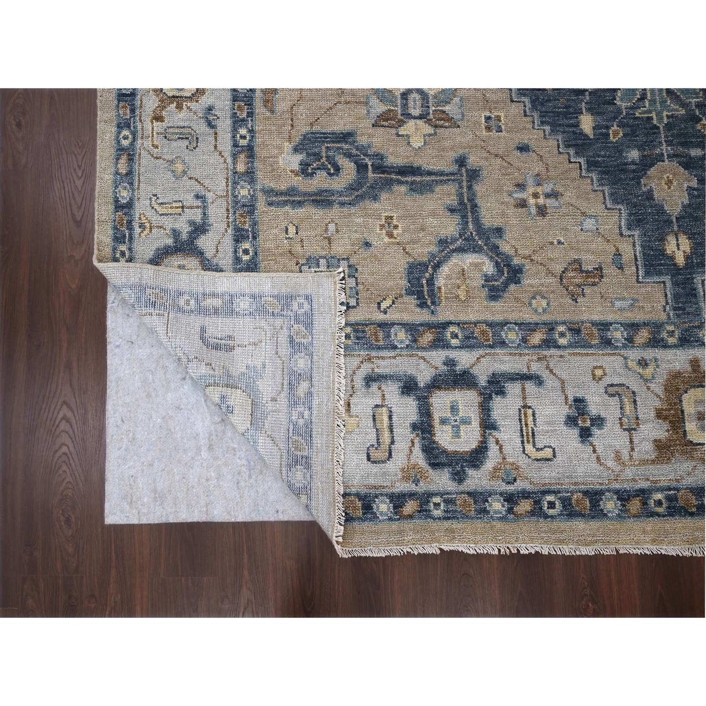 12'X14'9" Blue Bookshaish Design Wool Hand Knotted Oversize Oriental Rug