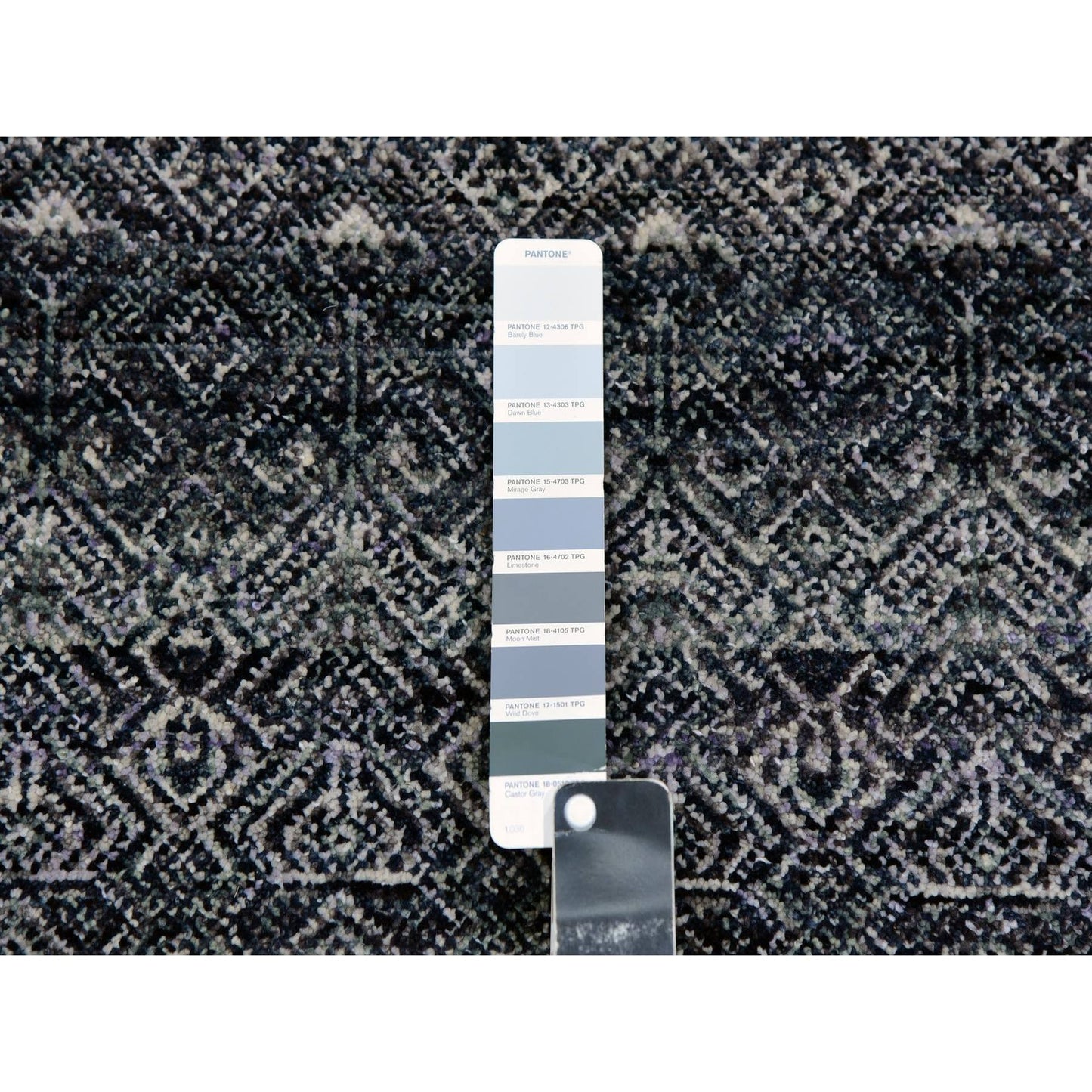 2'8"X10'1" Riverway Gray Hand Knotted Kohinoor Extra Soft Wool Runner Rug