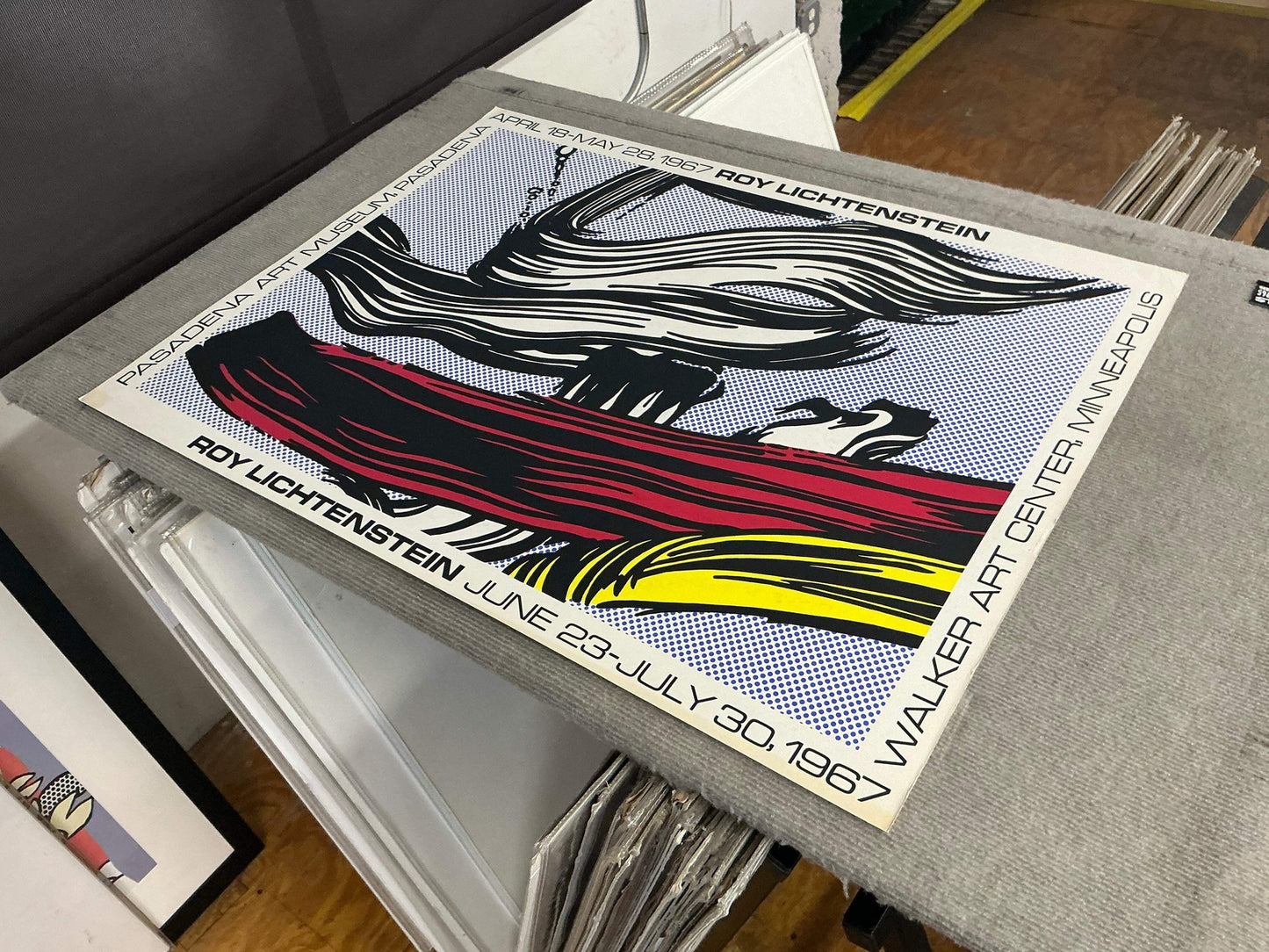 Roy Lichtenstein Brushstrokes At Pasadena Art Museum " Serigraph Po