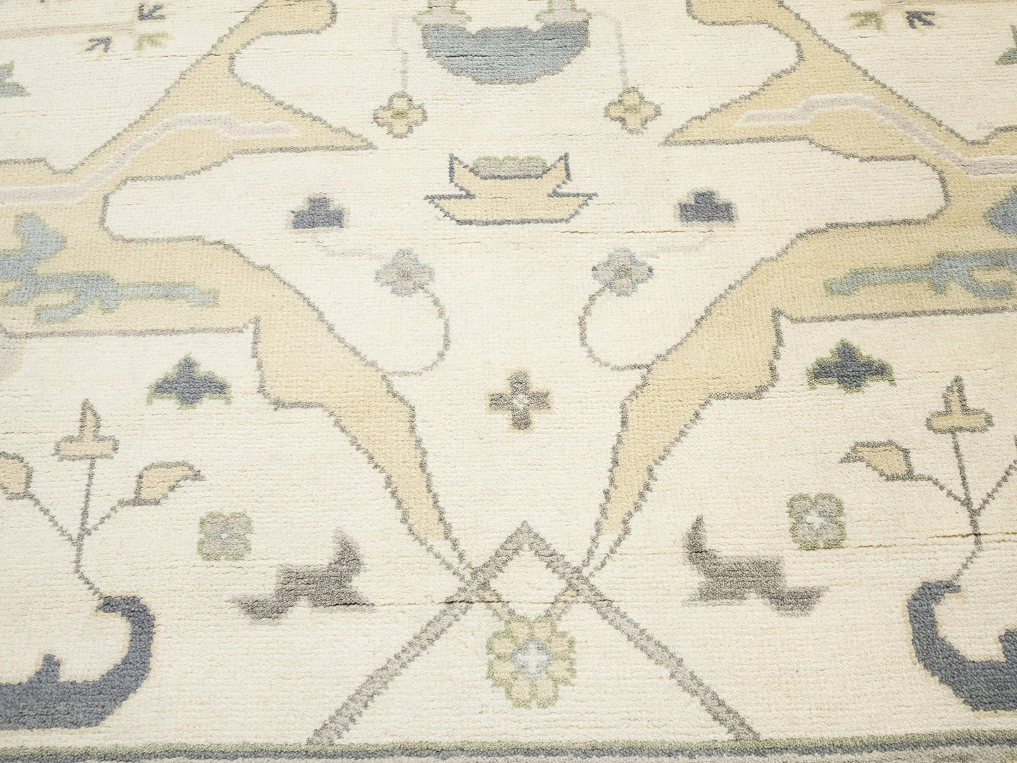 Handmade Extra Large Oushak Oriental Rug Cream