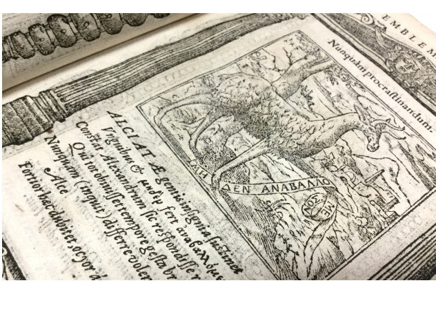 Andrea Alciati - Emblemata 16Th Century Coat Of Arms Illustration Book Latin