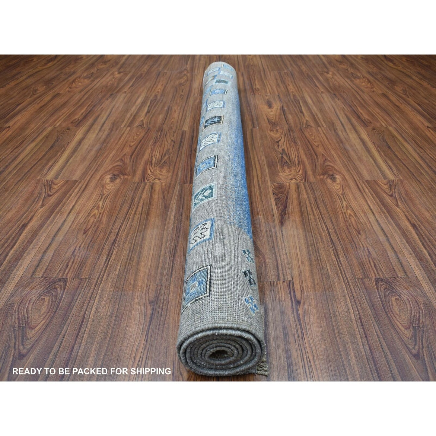 5'8"X7'10" Gray Kashkuli Gabbeh Nomadic Design Pure Wool Hand-Knotted Rug