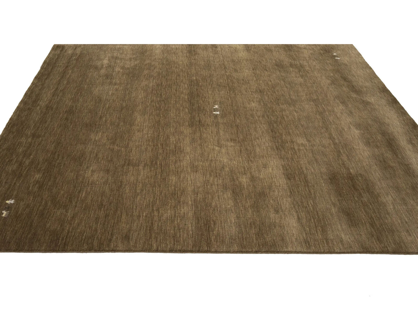 Modern Gabbeh Wool Area Rug Brown Tribal Design