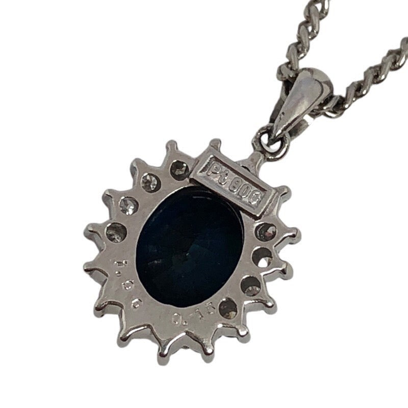 Unheated Sapphire Necklace Pt900 850