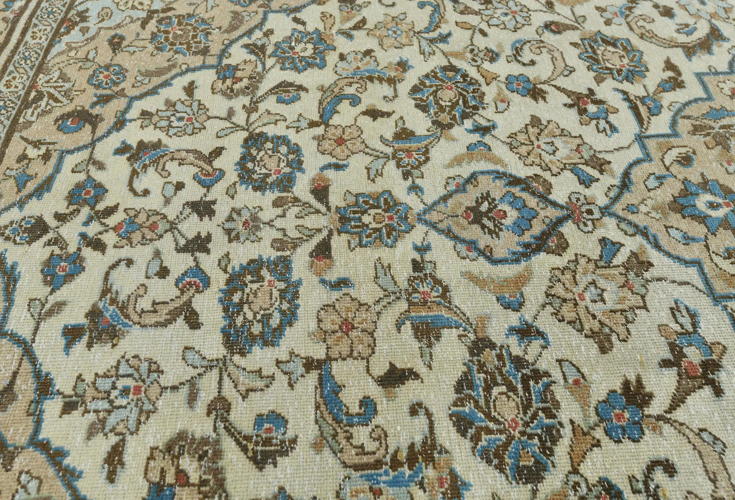 Hand-Knotted Semi-Antique Oriental Rug Muted