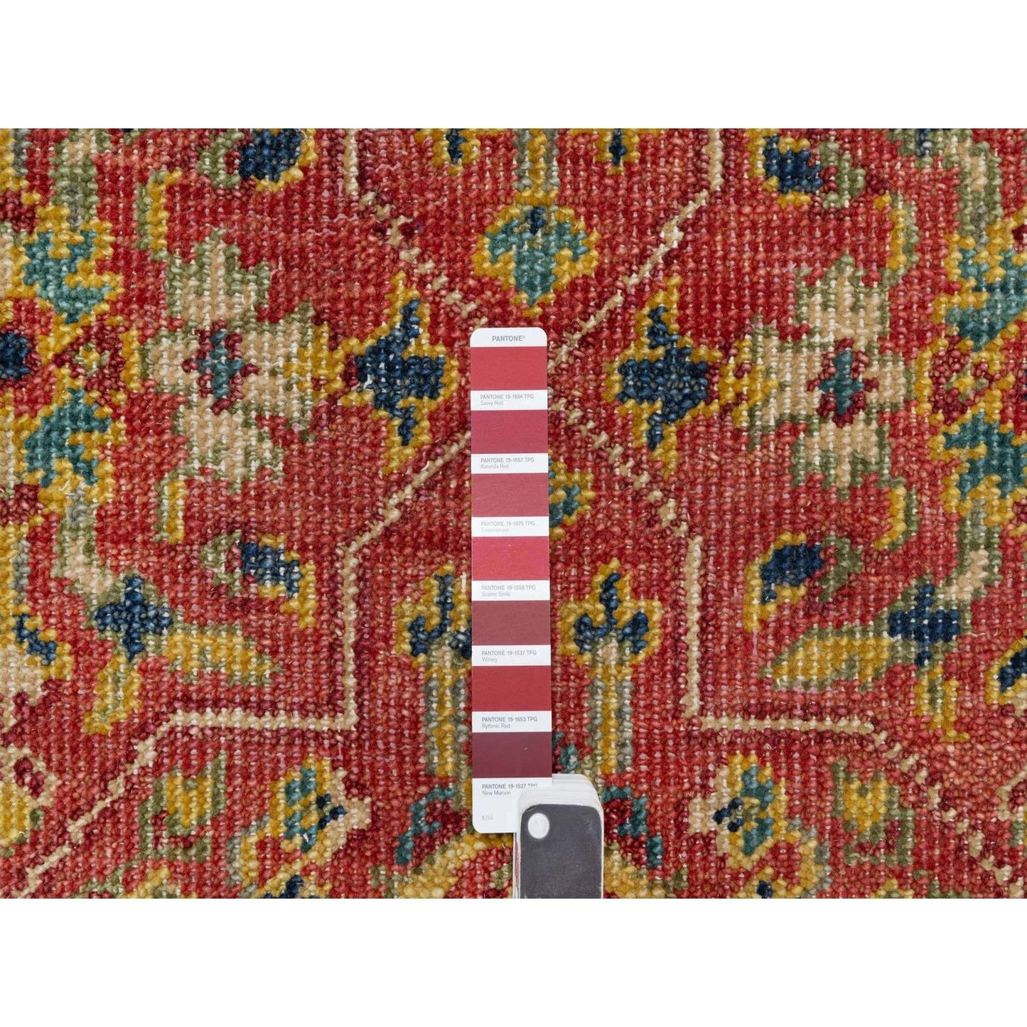 9'X11'10" Red 100% Wool Hand Knotted Antiqued Oushak Design Oriental Rug