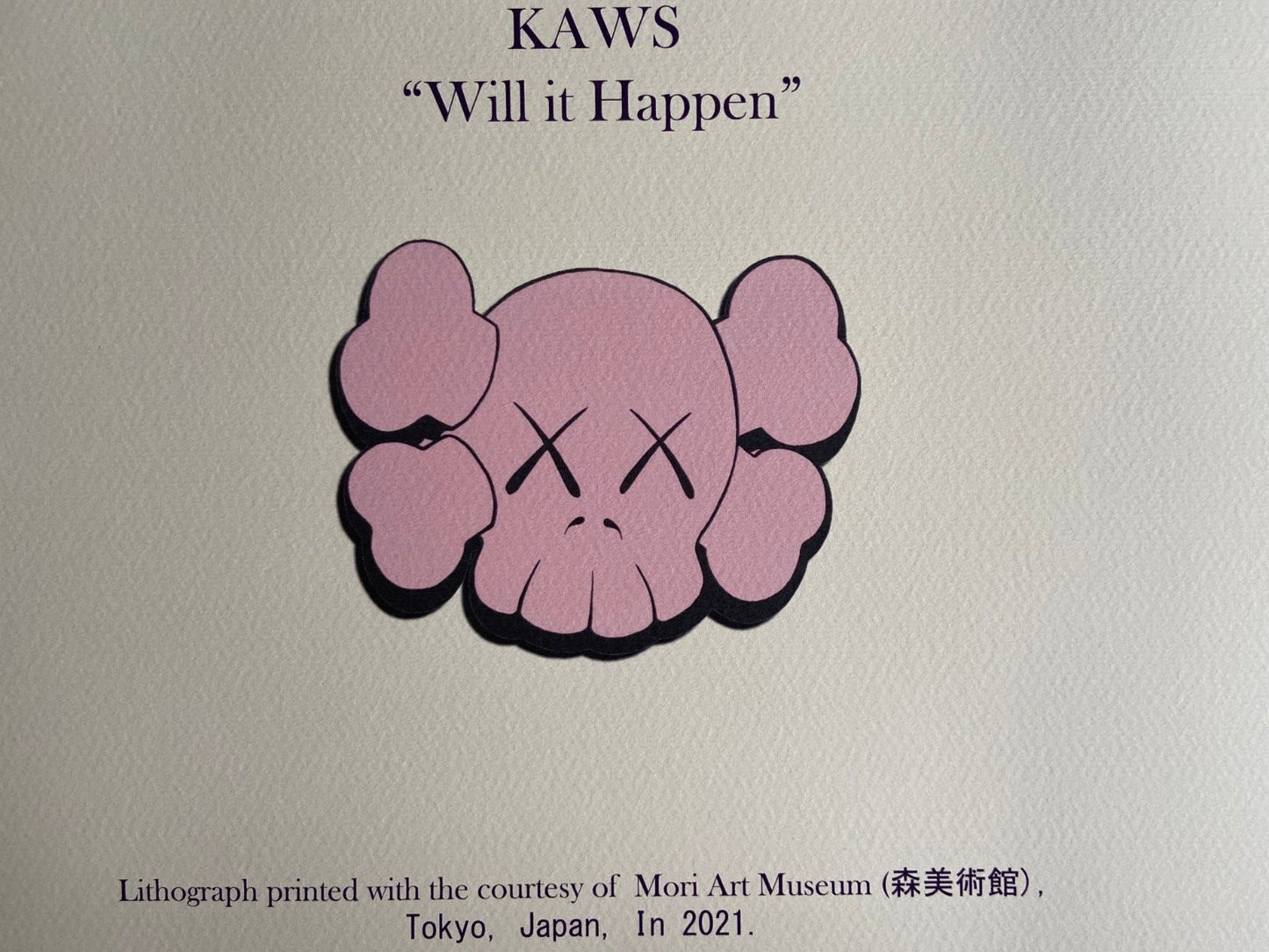 Kaws Lithograph Mori Art Museum Coa Numbered