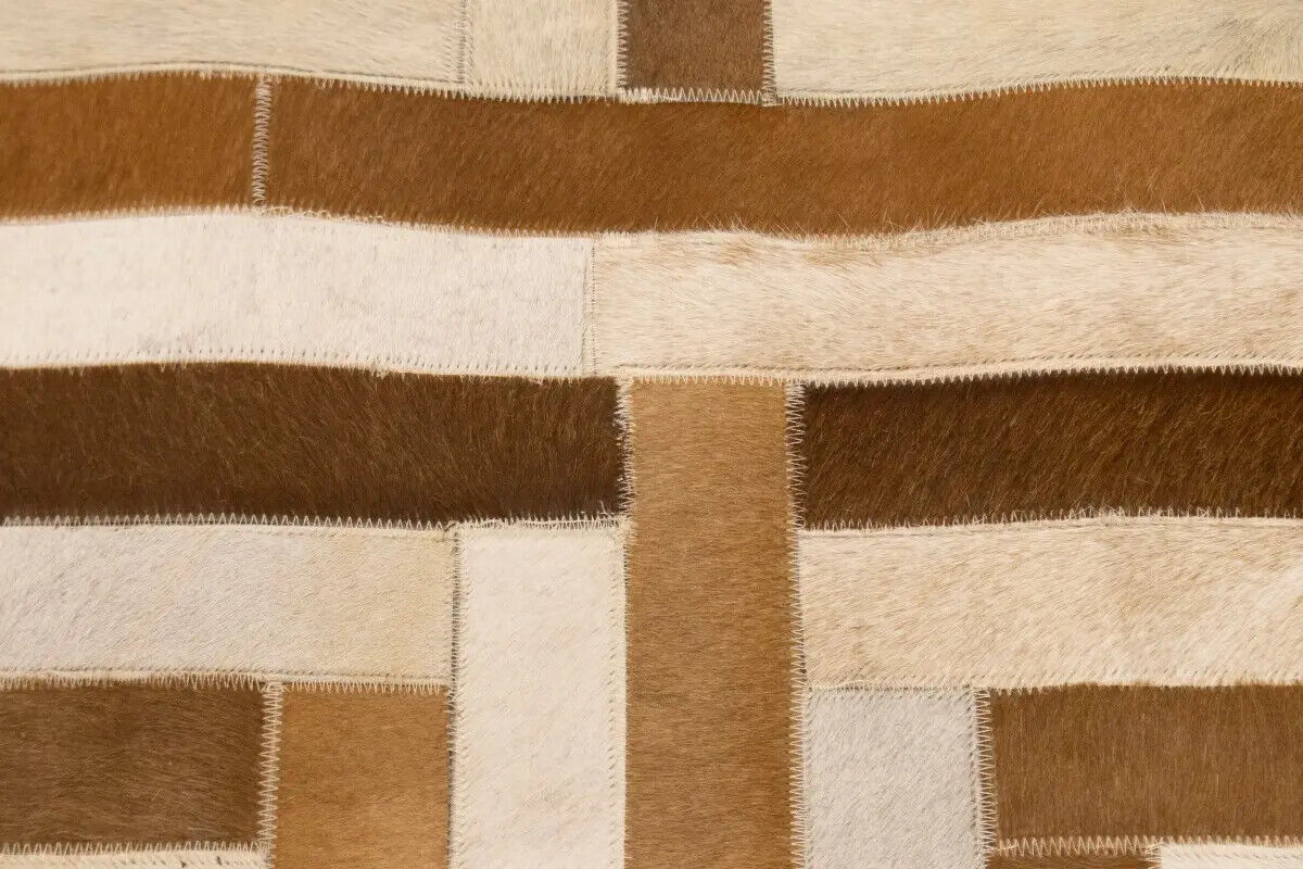 Contemporary Brown Cowhide Rug Large Modern
