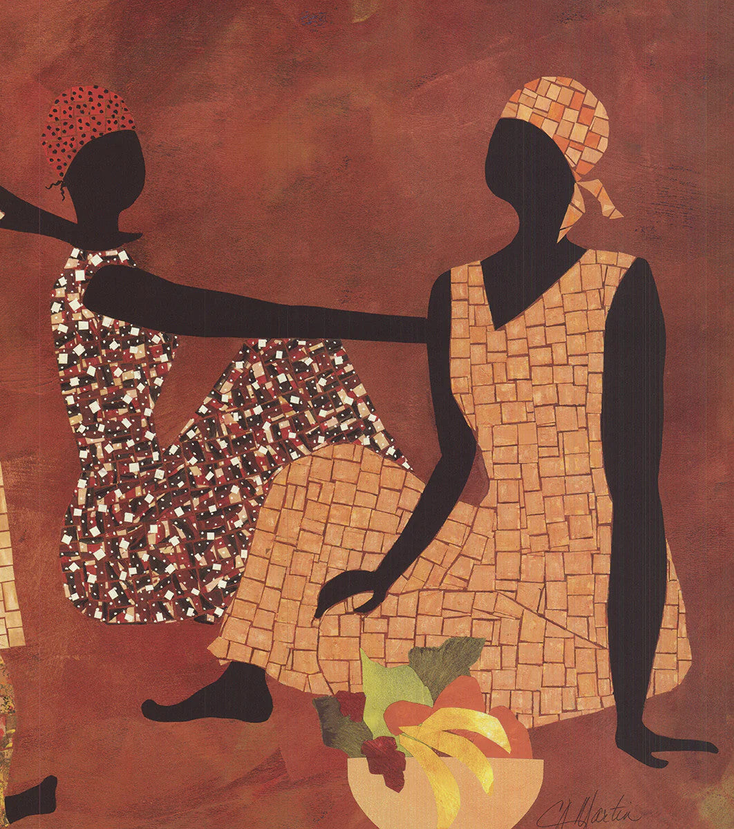 Charleen Martin A Day At The Market " Offset Lithograph Afric