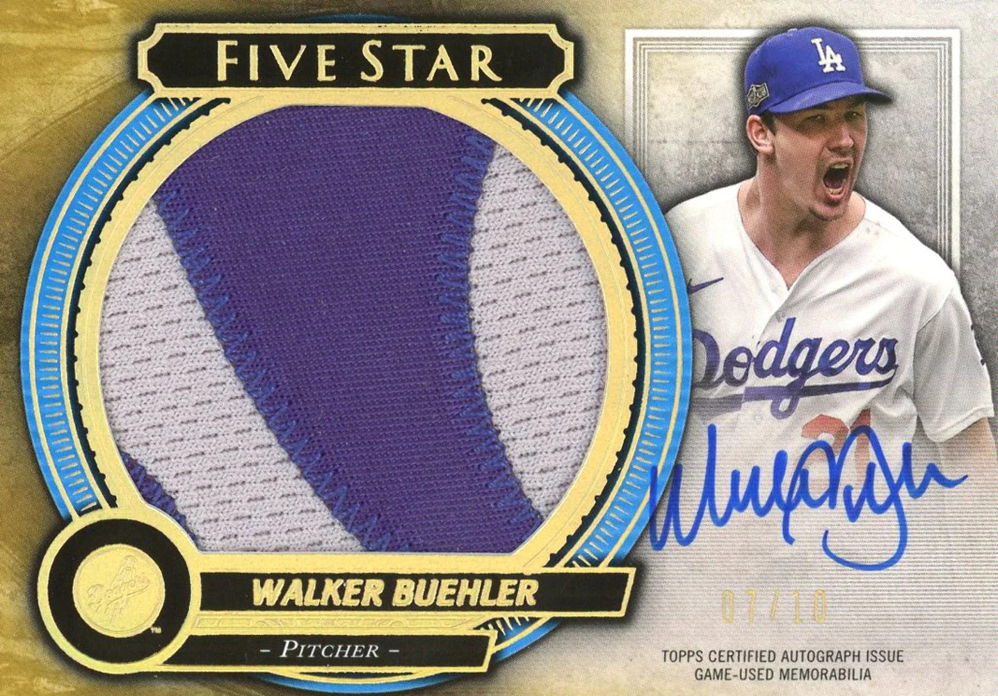 Walker Buehler 2021 Topps Five Star Autographed