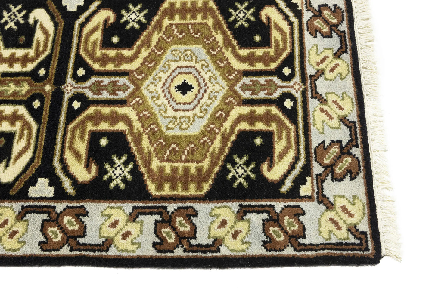 Handmade Serapi Oriental Rug Geometric Design