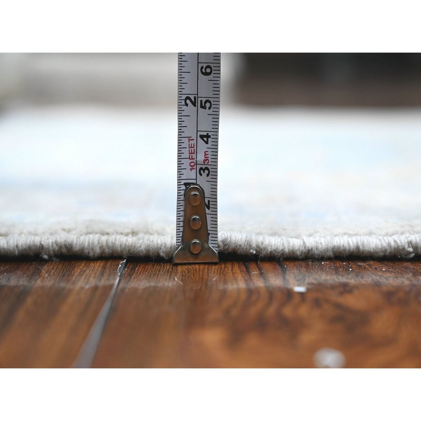 2'7"X9'6" Ice Cube Gray Fine Aryana Peshawar Runner Oriental Rug