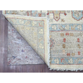 8'X10' Gray Peshawar Bijar Garus Design Hand Knotted Wool Oriental Rug