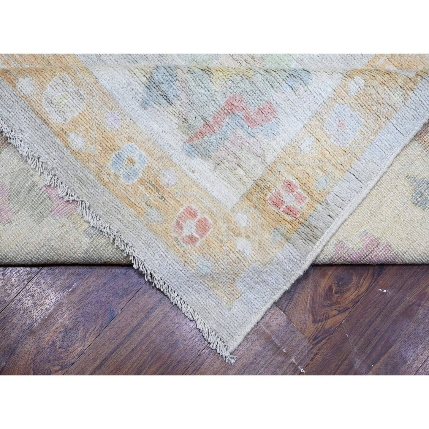11'X18' Gray Angora Oushak Colors Wool Hand Knotted Oversized Rug