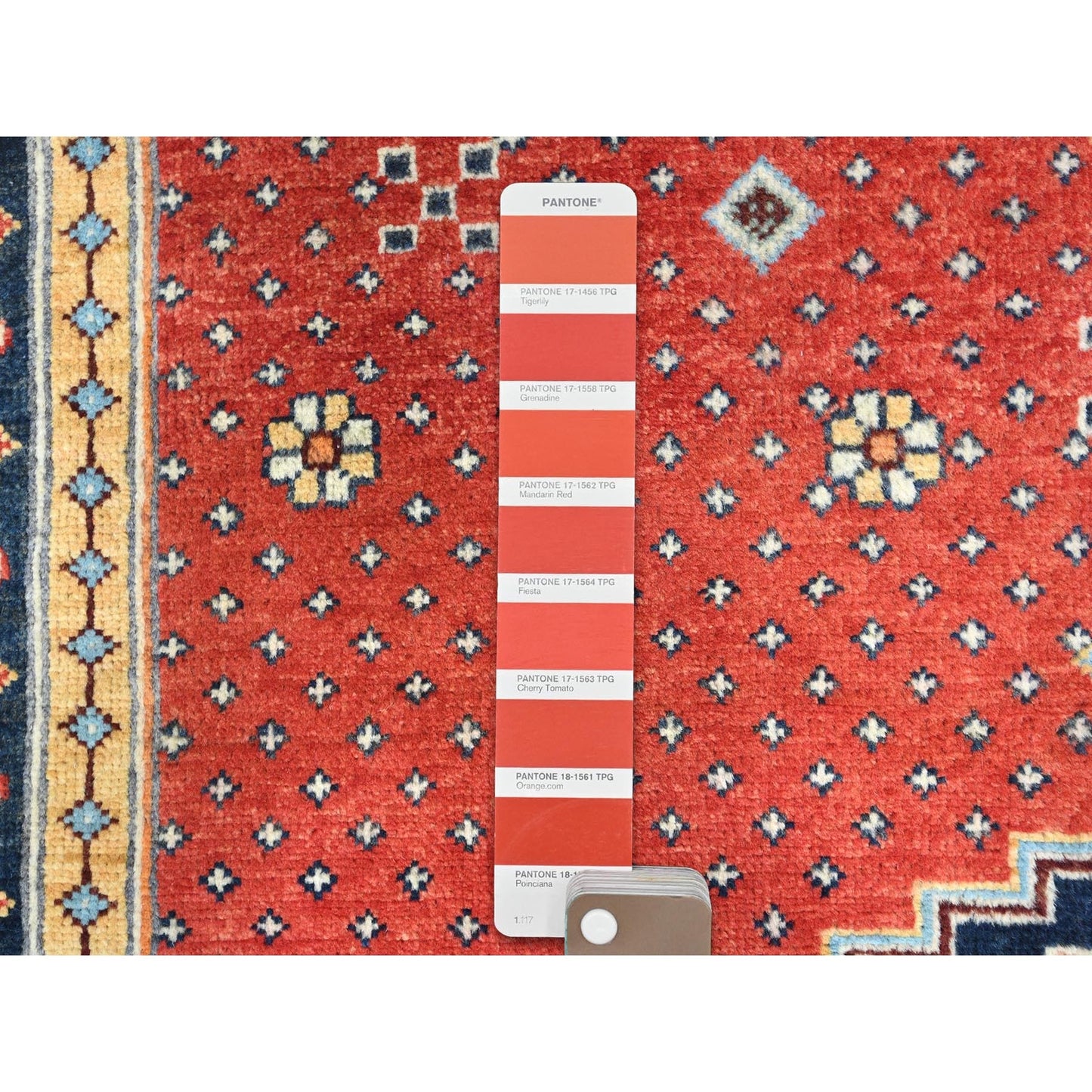 4'X5'9" Imperial Red Special Kazak Wool Hand Knotted Oriental Rug