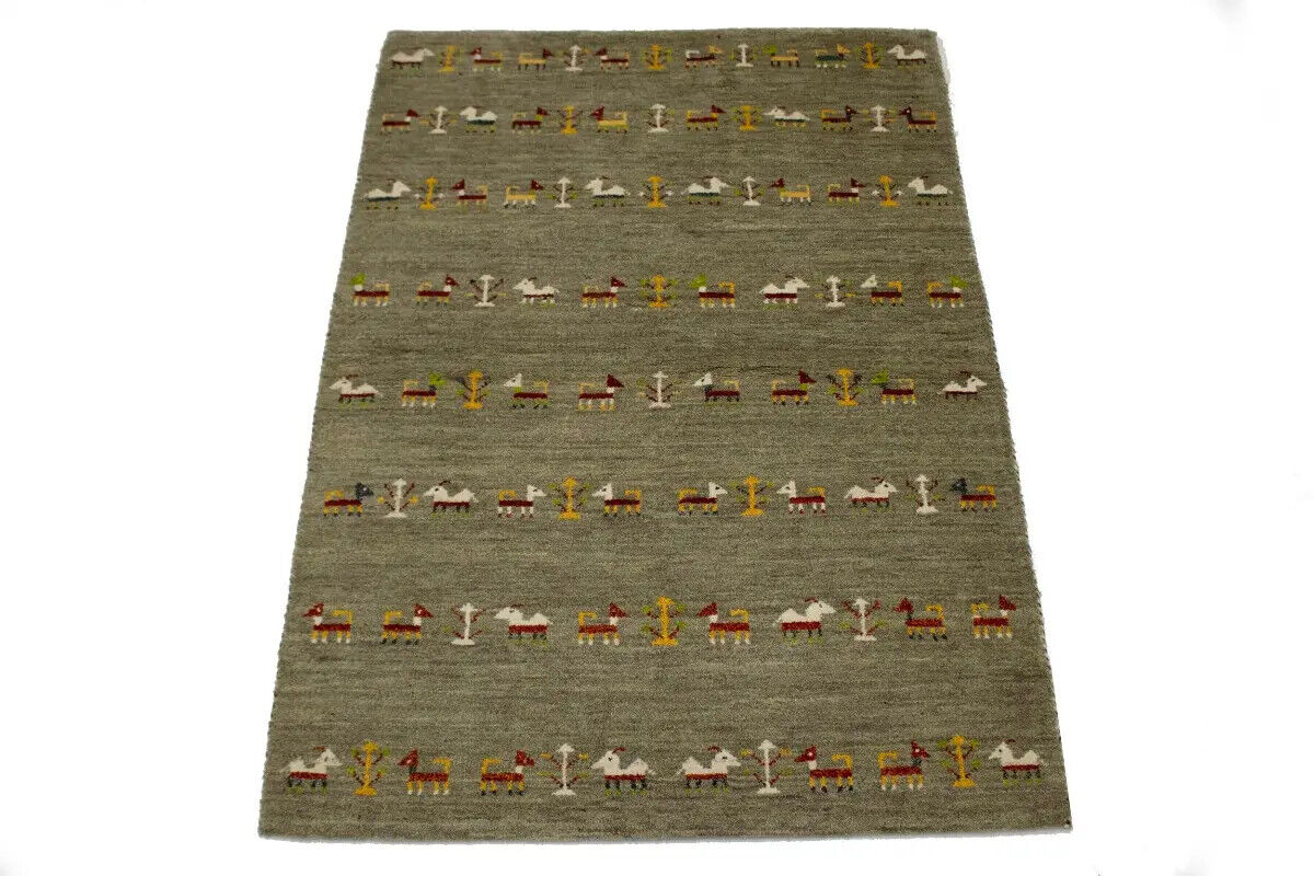 Handmade Tribal Oriental Area Rug Brownish Gray