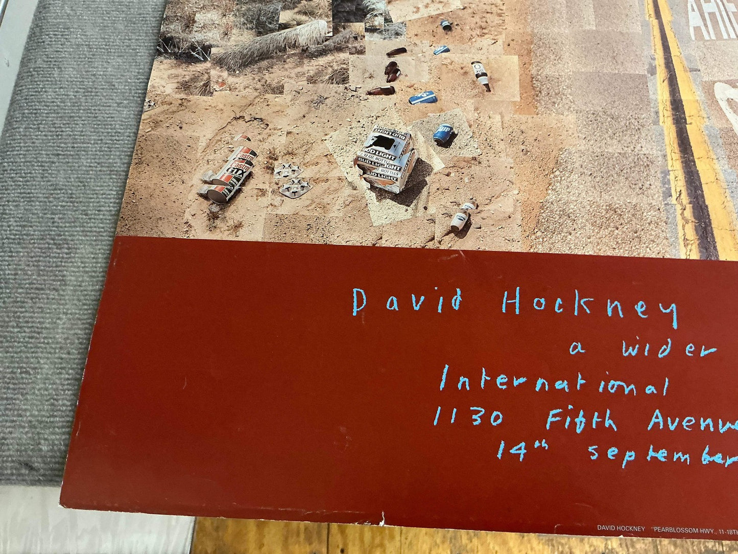 David Hockney Pearblossom Highway " Poster Pop Art Multicolor