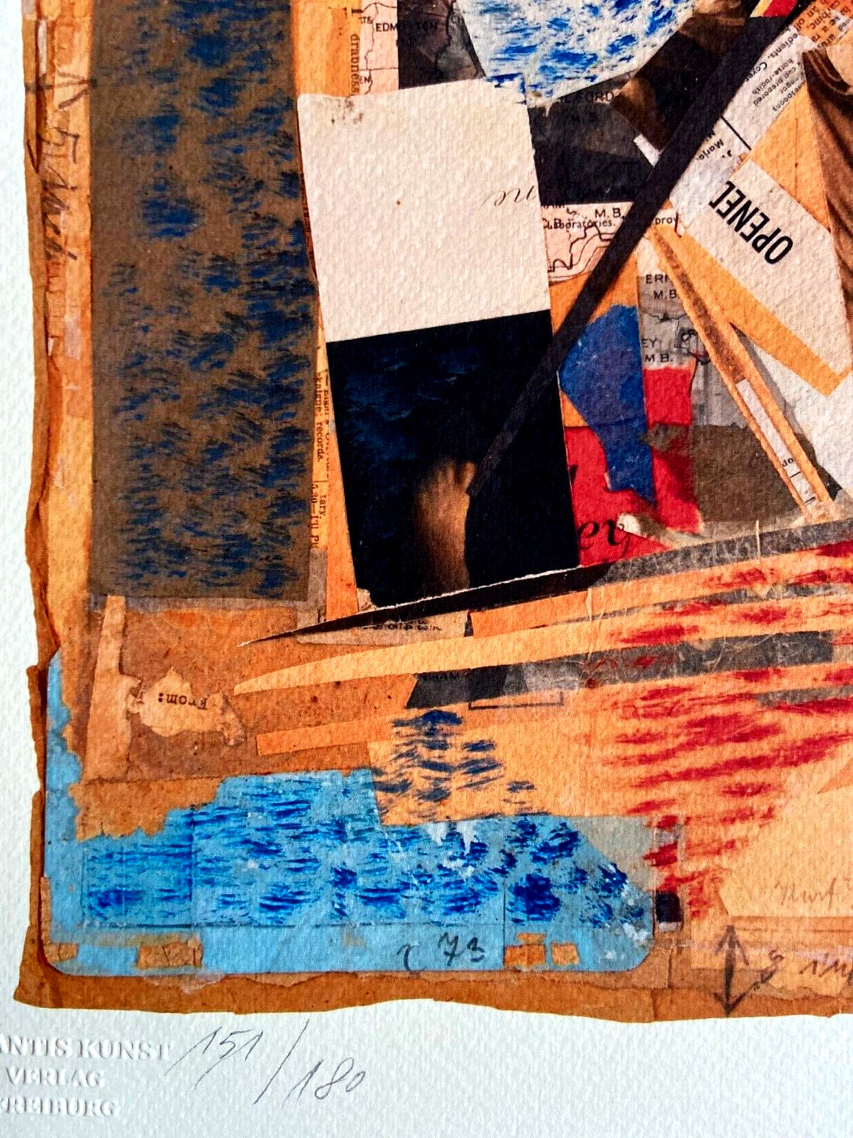 Kurt Schwitters Coa Lithograph
