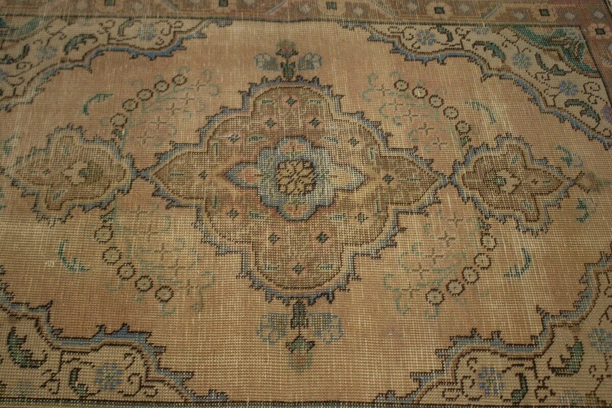 Antique Vintage Oriental Rug Peach Muted