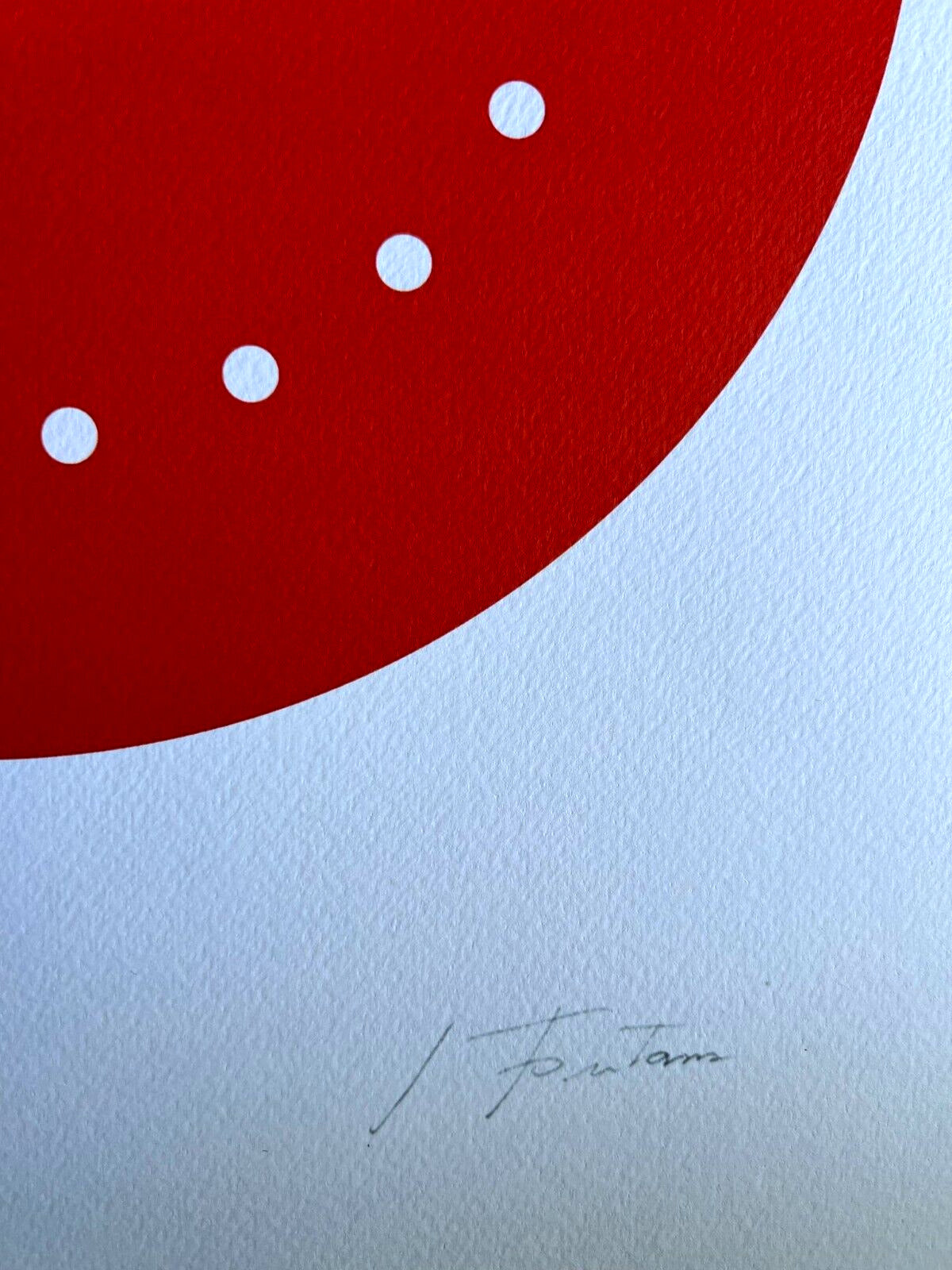 Lucio Fontana Lithograph Coa Signed In Pen 180 Ex