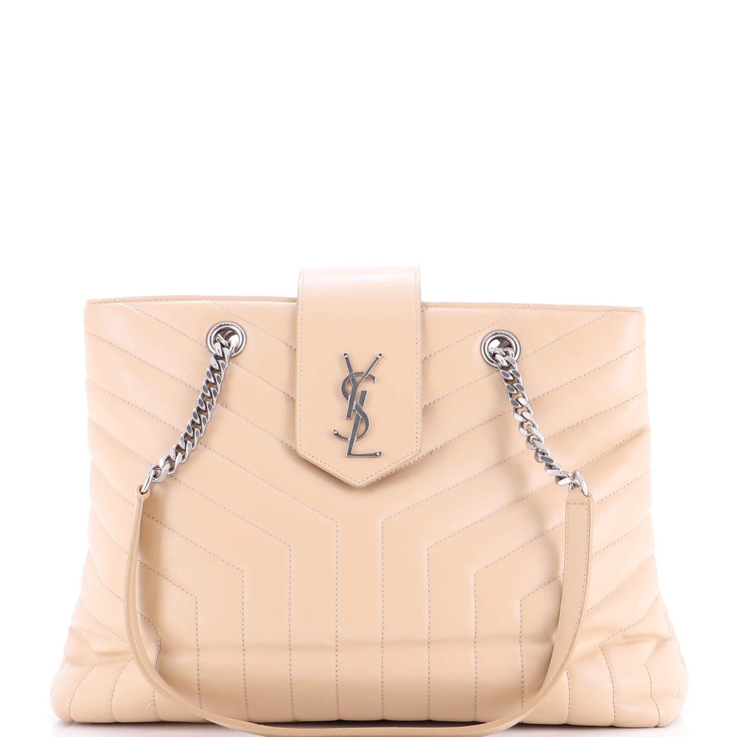 Saint Laurent Loulou Tote Matelasse Chevron Leather Large