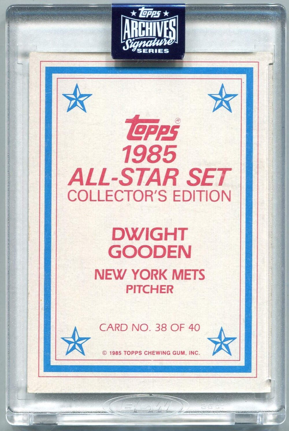 Dwight Gooden 2020 Topps Archives Signature Series Autographed Card 8/8