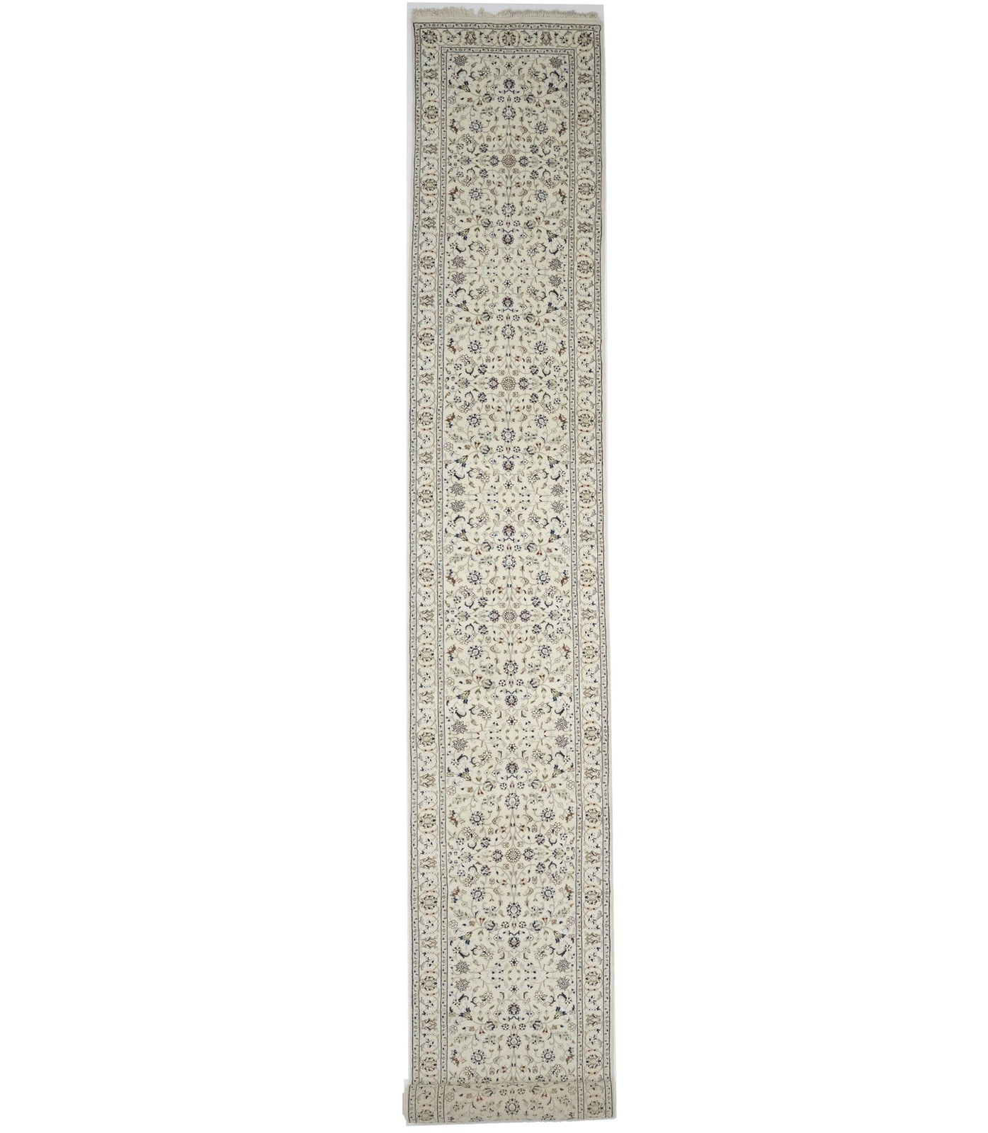 Indo-Nain Oriental Runner Rug All-Over Floral