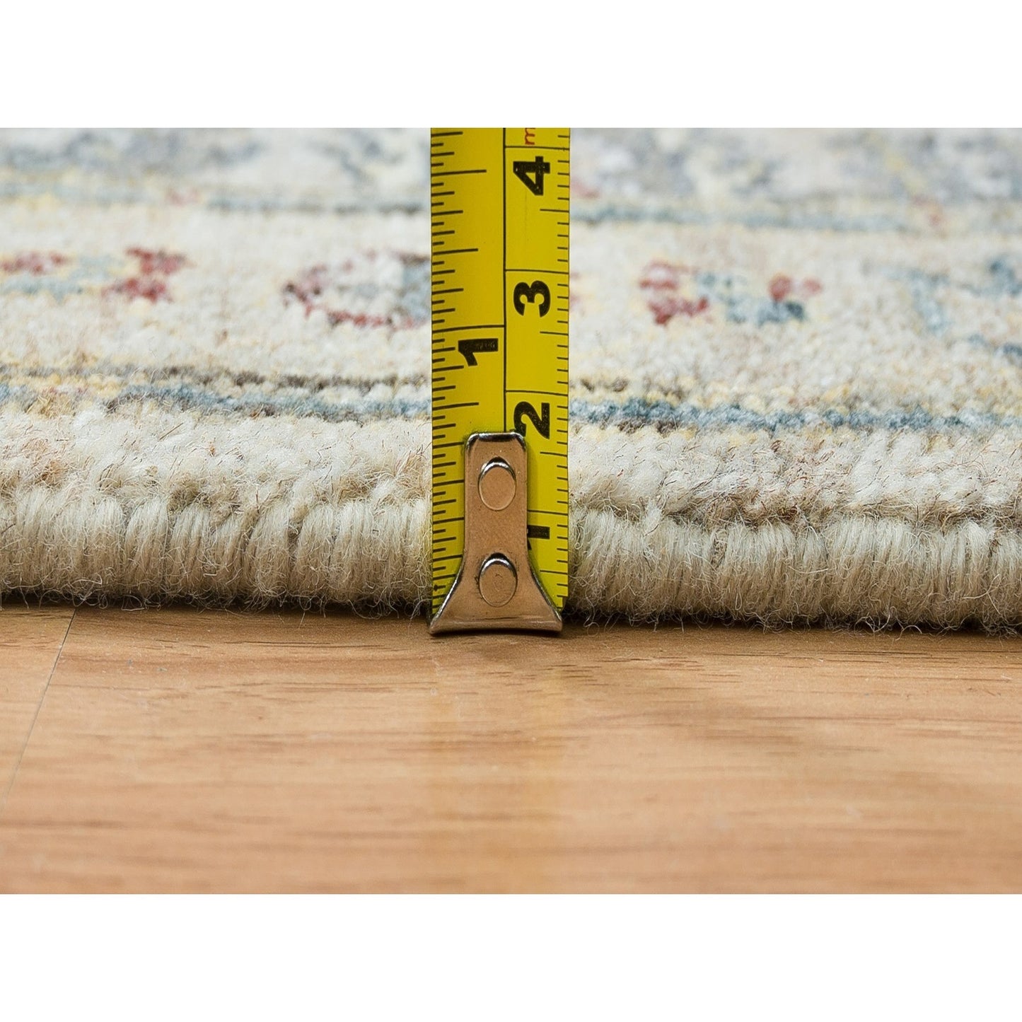 2'7"X11'10" Ivory Hand Knotted Reimagined Viss Design Runner Oriental Rug