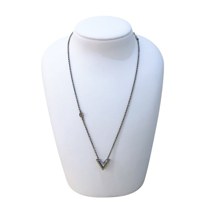 Louis Vuitton Essential V Necklace Metal Silver
