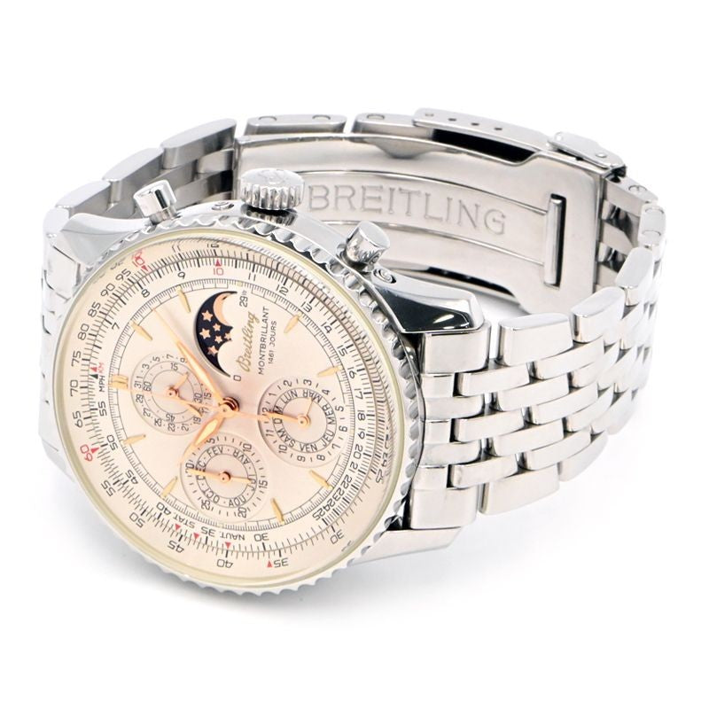 Breitling Montbrillant Olympus A19030 Silver Men'S Used Watch #6109