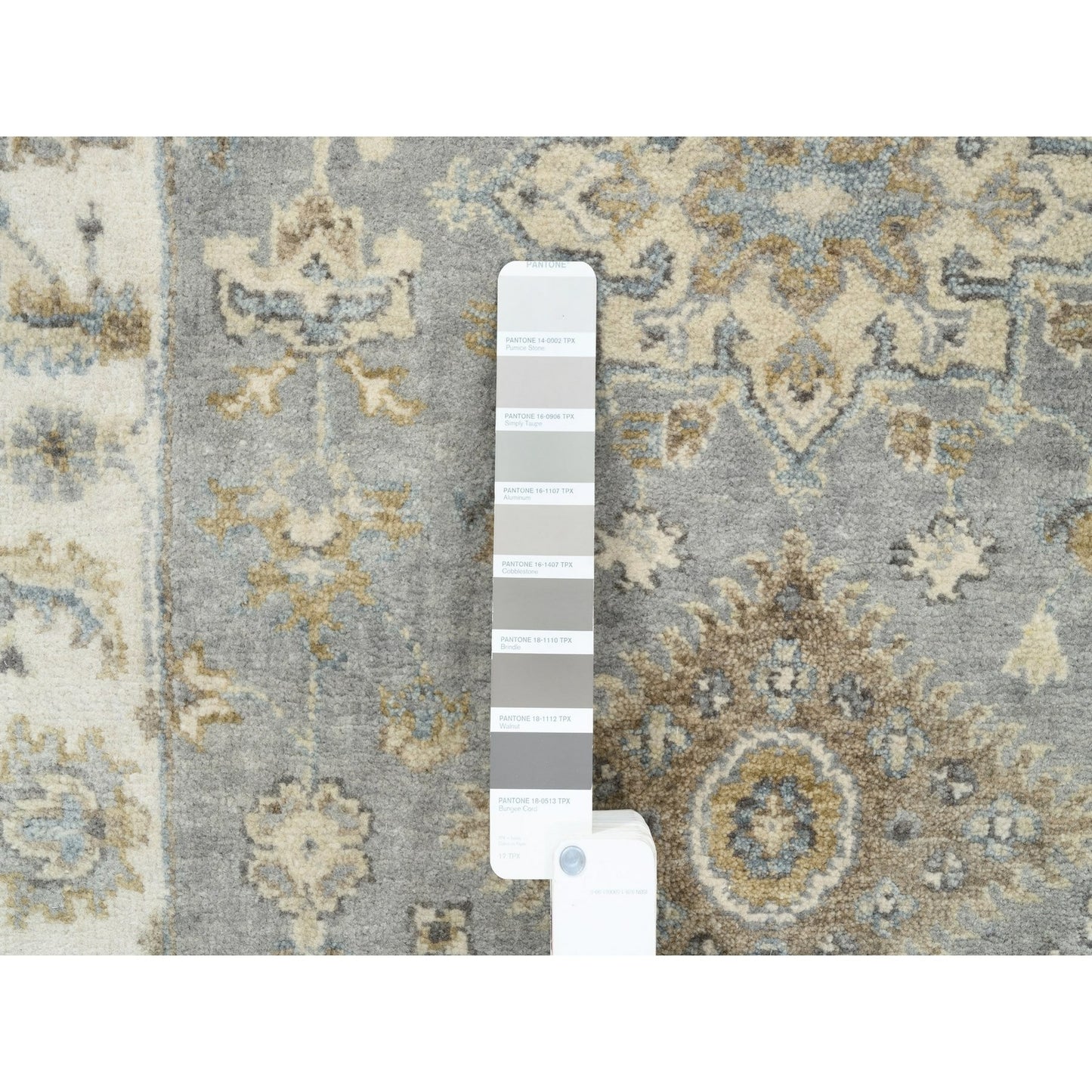 2'8"X17'10" Silver Karajeh Design Wool Hand Knotted Oriental Runner Rug