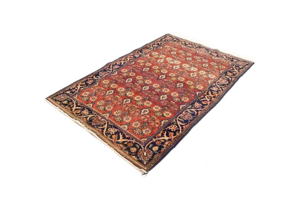 Semi-Antique Handmade Oriental Rug Red Carpet