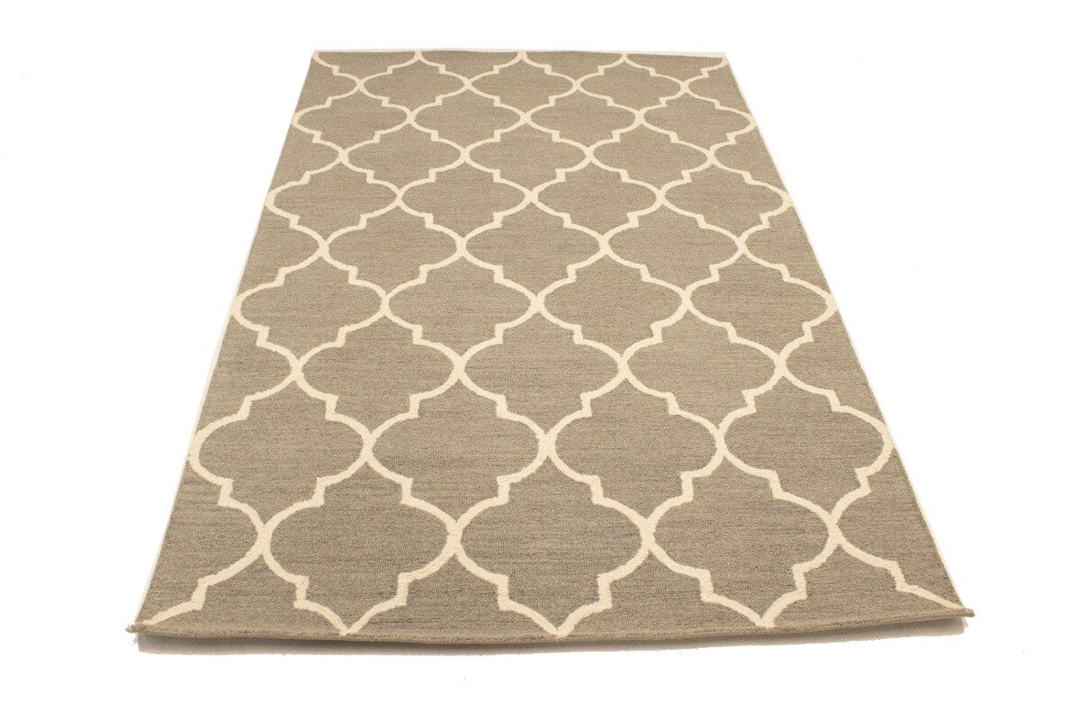 5X8 Ft Hand-Tufted Modern Rug Pastel Brown