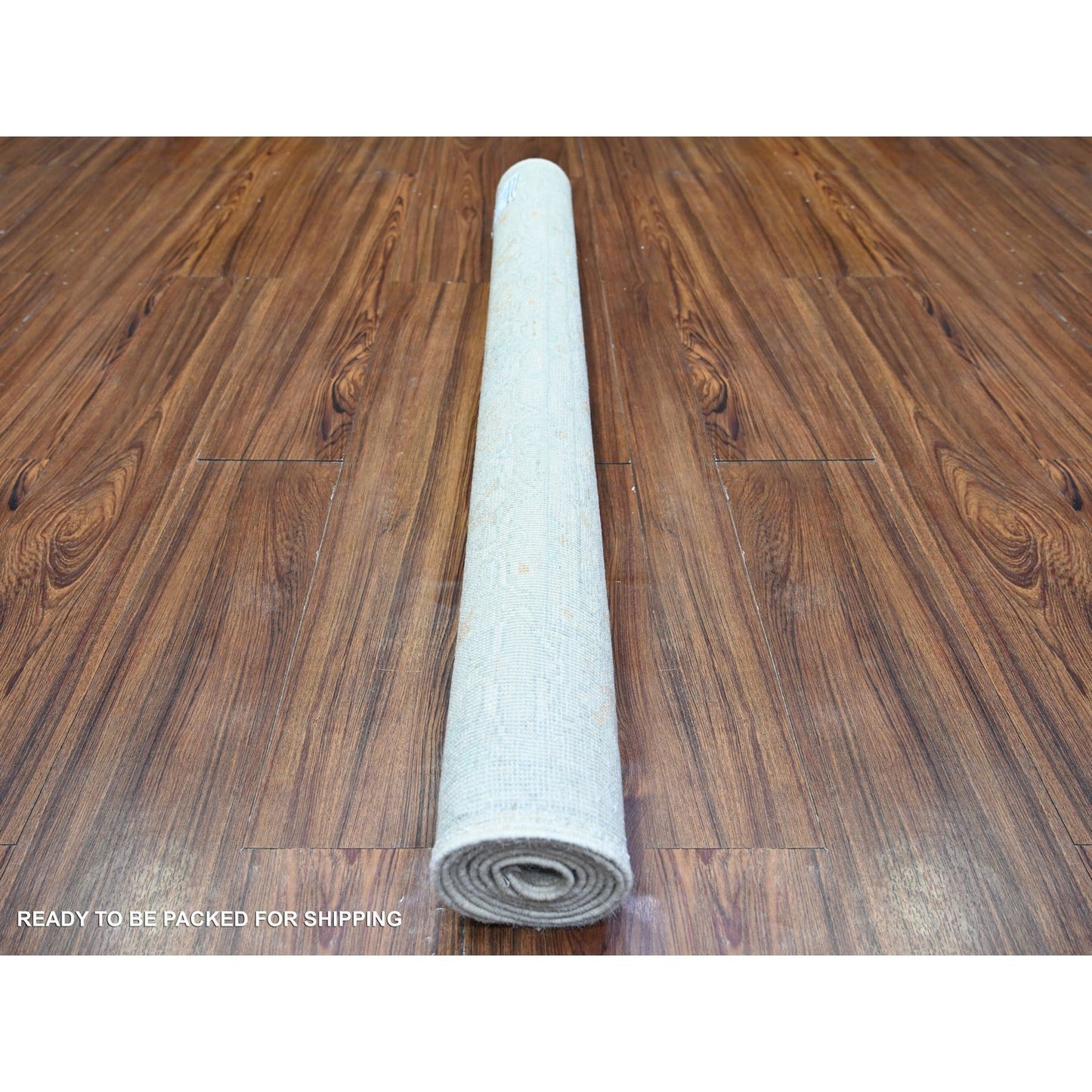 3'10"X5'8" Lexicon Ivory Soft Organic Wool Hand Knotted Peshawar Rug