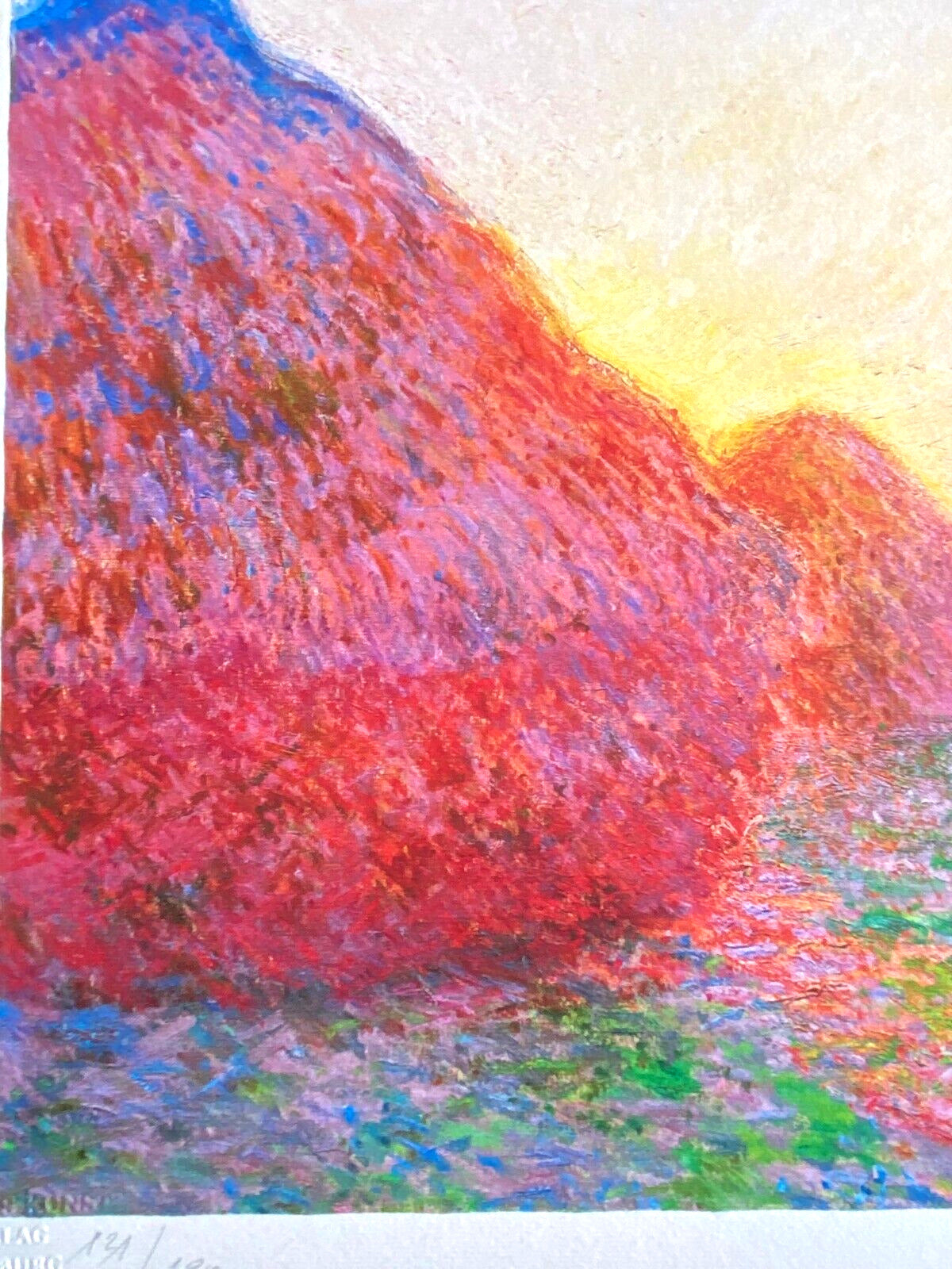 Claude Monet Lithograph Signed Numbered Stamp