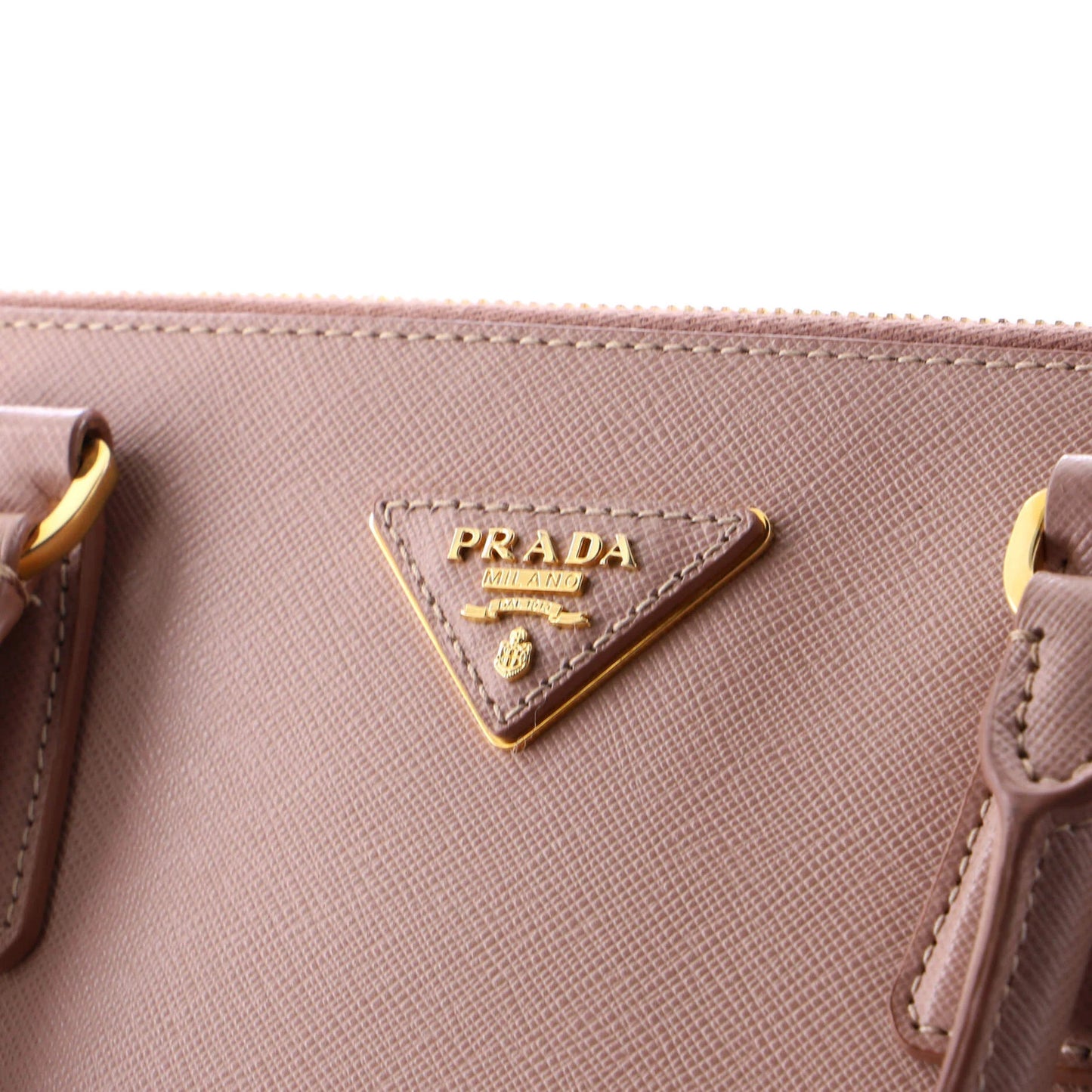Prada Double Zip Lux Tote Saffiano Leather Medium