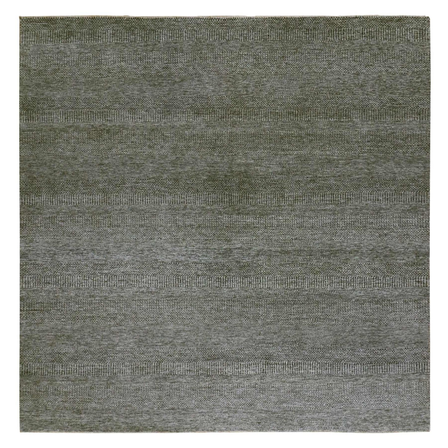 10'X10' Grandma Gray Undyed Modern Grass Hand Knotted Wool Oriental Rug