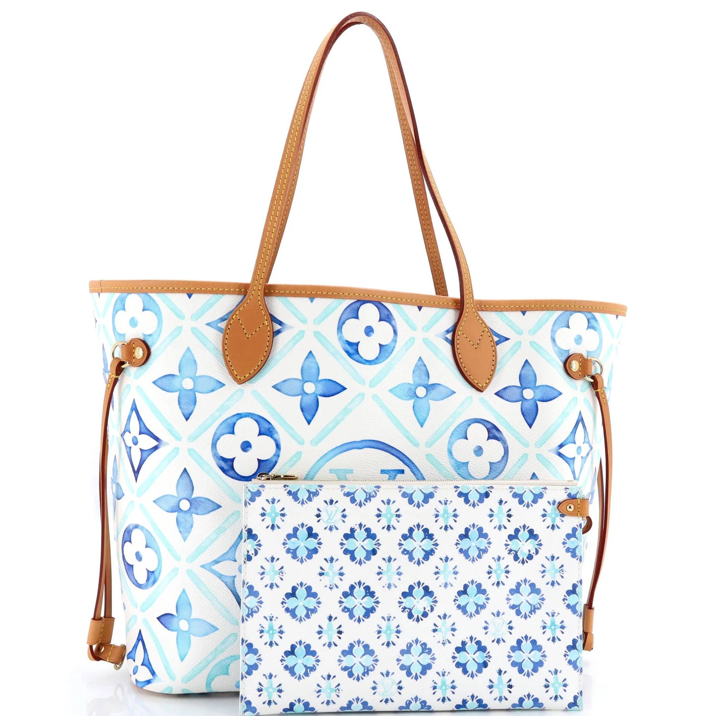 Louis Vuitton Neverfull Nm Tote By The Pool Monogram Tile Canvas Mm