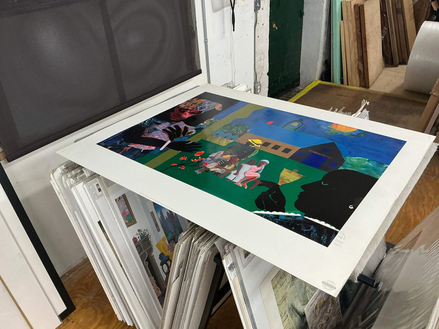 Romare Bearden School Bell Time " Serigraph African American Multic